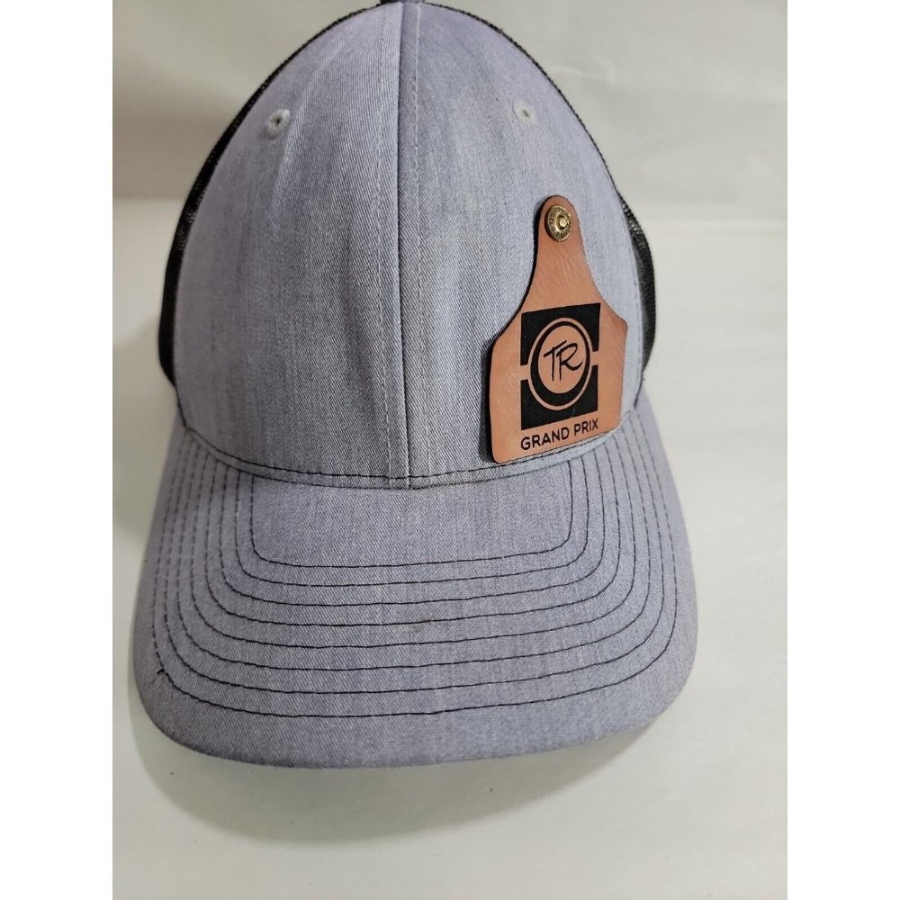 TR Grand Prix gray black Trucker snap back hat cap